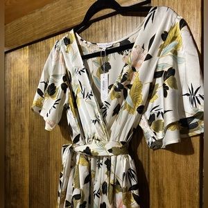 Baltic Born Sicily Satin Maxi Dress | Off White Floral